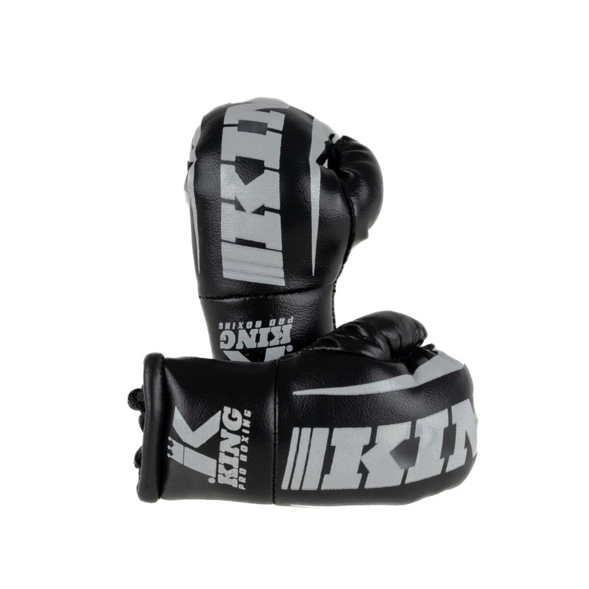 King Pro Boxing Mini gants de boxe pendentif de rétroviseur – KPB Mini 2 – noir/gris