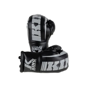 King Pro Boxing MINI BOKSHANDSCHOEN - KPB MINI 2 - Zwart/Grey
