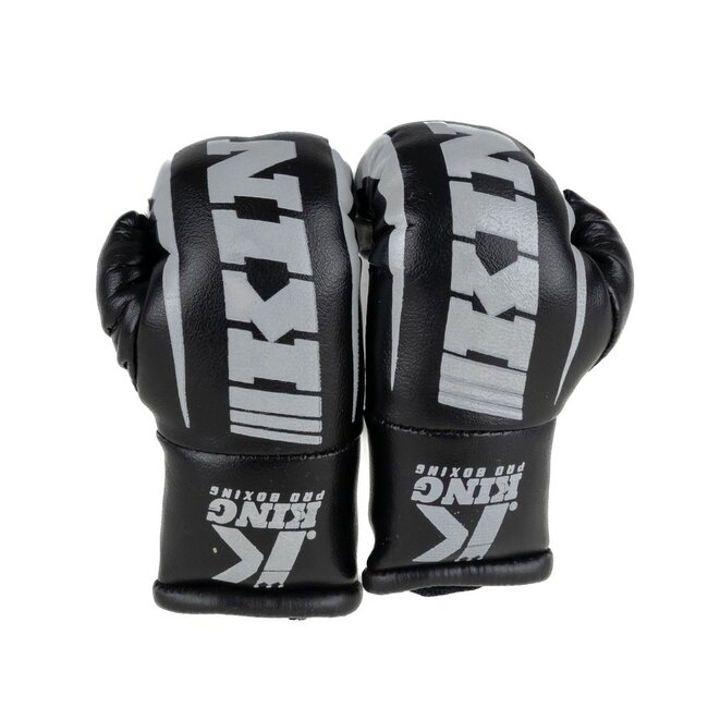 King Pro Boxing MINI BOKSHANDSCHOEN - KPB MINI 2 - Zwart/Grey