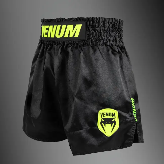 Venum VENUM - Classic Evo Muay Thai Shorts - Black/ Neon Yellow