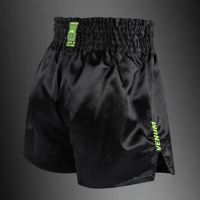 Venum Classic Evo Muay Thai Shorts - Black/ Neon Yellow