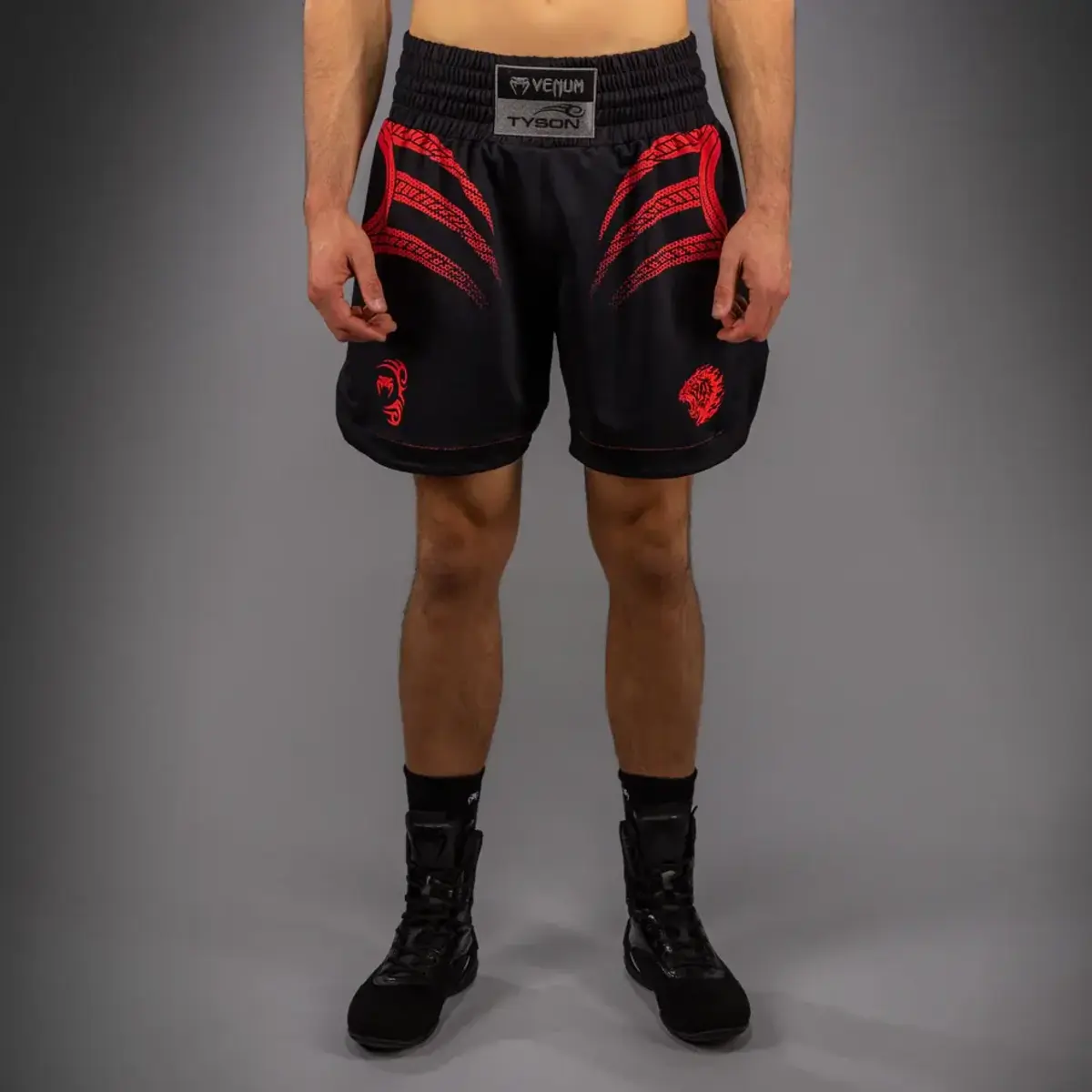Venum Mike Tyson Tiger short de boxe - Deep Black/Intense rouge