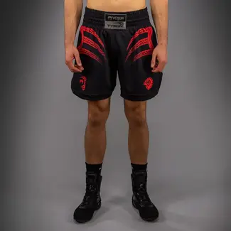 Venum Mike Tyson Tiger Boxing Shorts - Deep Black/Intense Red