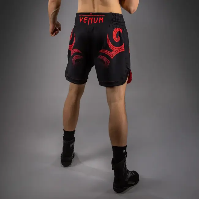 Venum Mike Tyson Tiger Boxing Shorts - Deep Black/Intense Red