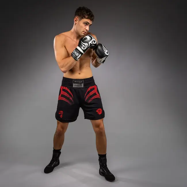 Venum VENUM x Mike Tyson Tiger Boxing Shorts - Deep Black/Intense Red