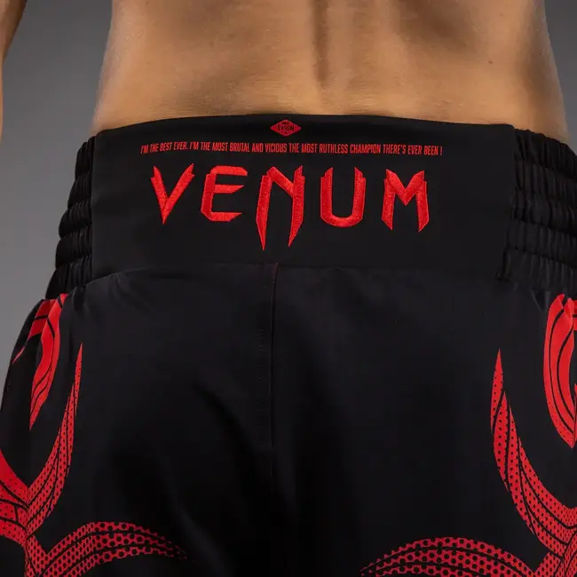 Venum Mike Tyson Tiger Boxing Shorts - Deep Black/Intense Red