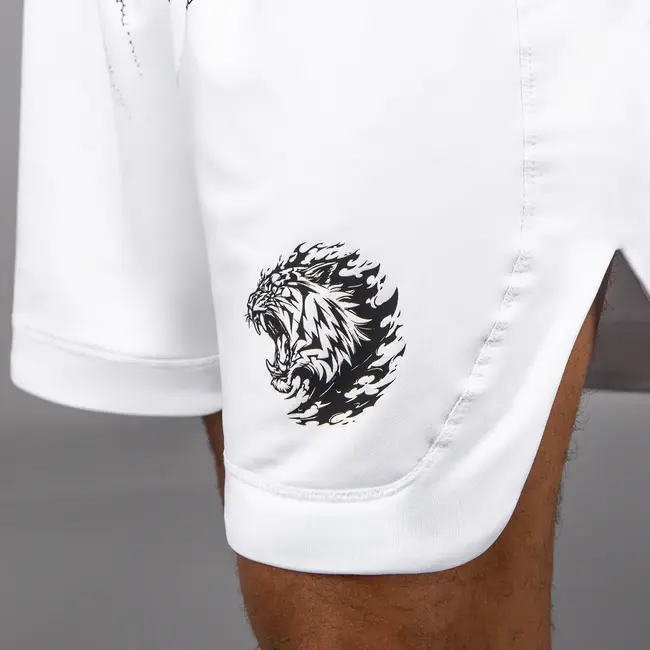 Venum Mike Tyson Tiger Boxing Shorts - Optical White/Deep Black
