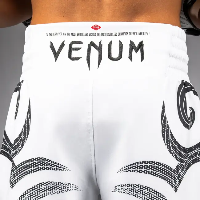 Venum Mike Tyson Tiger Boxing Shorts - Optical White/Deep Black
