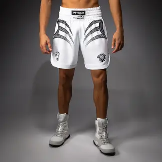 Venum VENUM x Mike Tyson Tiger Boxing Shorts - Optical White/Deep Black