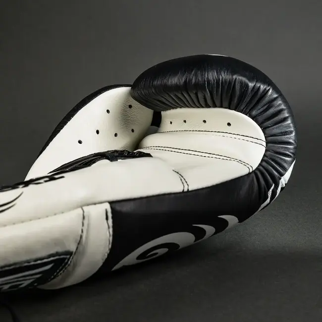 Venum Giant 2.0 Mike Tyson Pro Boxing Gloves with Laces - Deep Black/Optical White