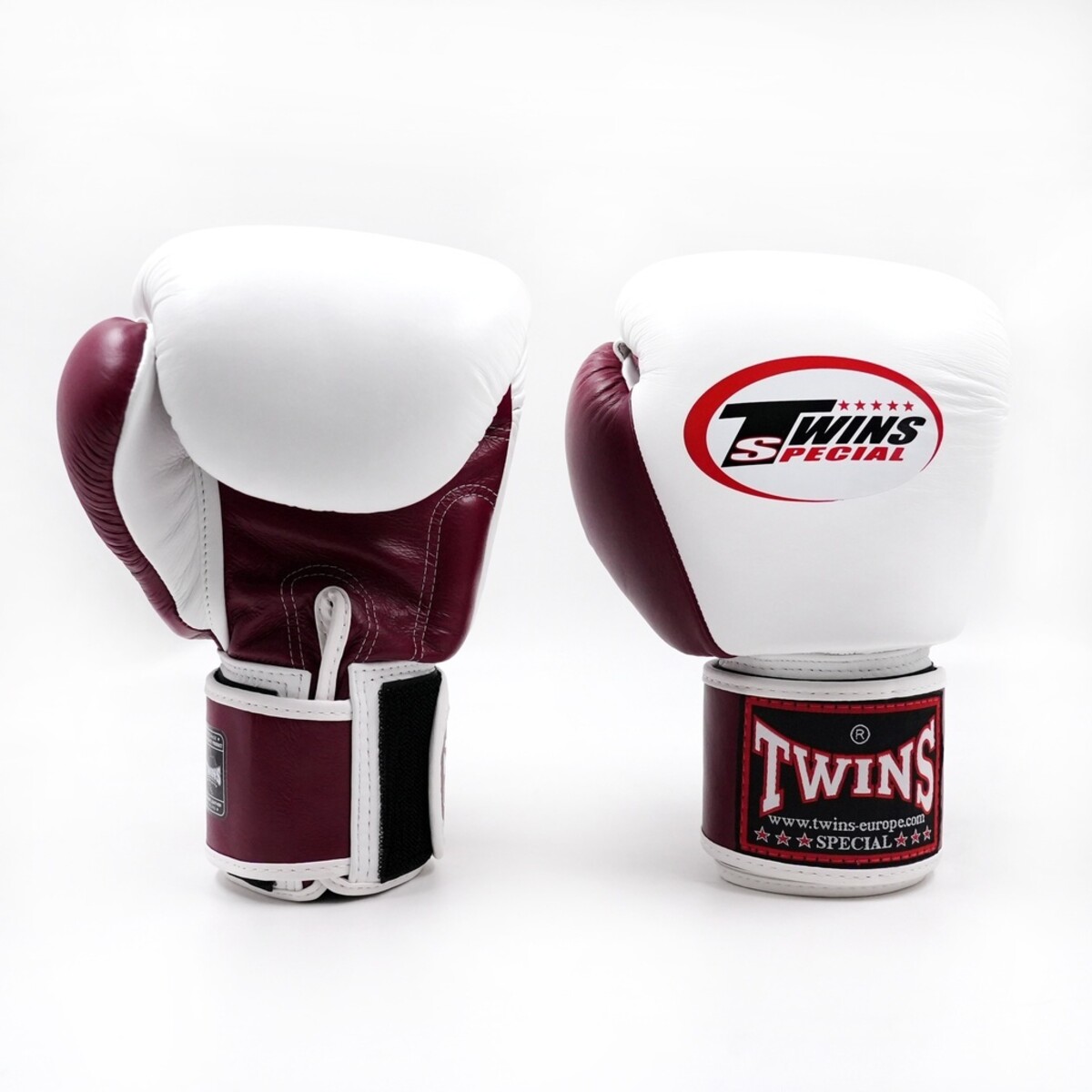Twins Special BGVL 3 gants de boxe – blanc/Wine rouge