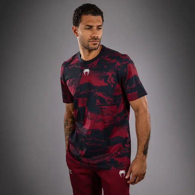 Venum Men's UFC Zenith Burgundy Authentic Fight Week Short Sleeve T-Shirt