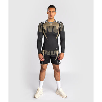 Venum Adrenaline Long Sleeve Rashguard - Black/Sand