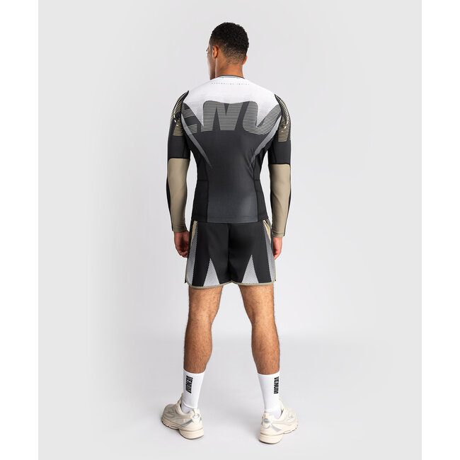 Venum Adrenaline Long Sleeve Rashguard - Black/Sand