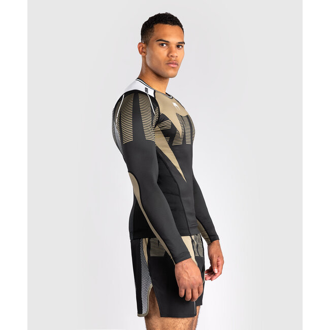 Venum Adrenaline Long Sleeve Rashguard - Black/Sand