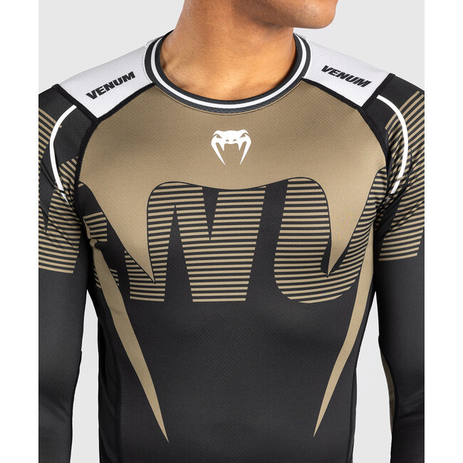 Venum Adrenaline Long Sleeve Rashguard - Black/Sand