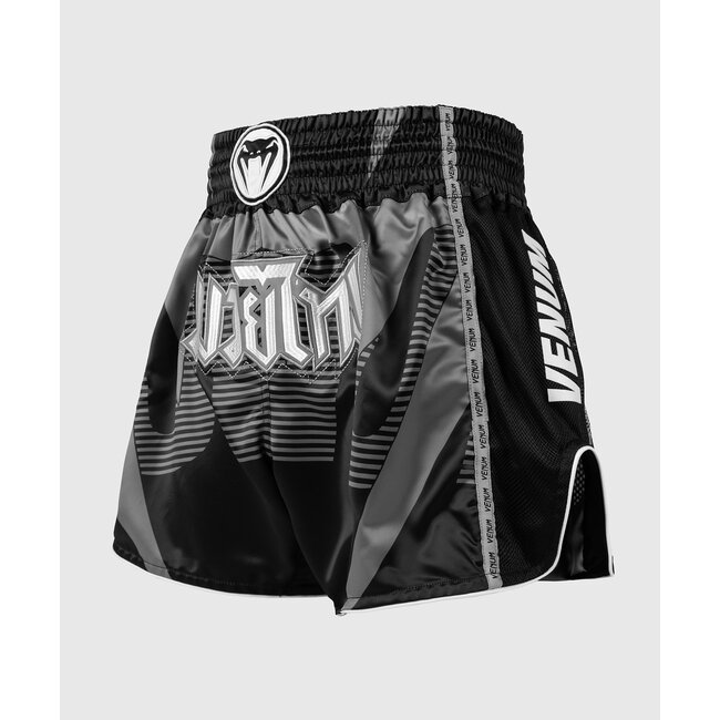 Venum Venum Adrenaline Muay Thai Shorts - Black/Silver Grey
