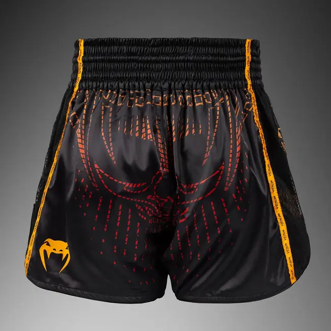 Venum Quetzal Fury Muay Thai shorts - Black/Fury Red/ Tangerine