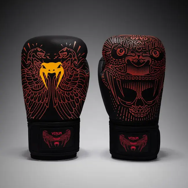 Venum Quetzal Fury Boxing Gloves - Black/Fury Red/ Tangerine