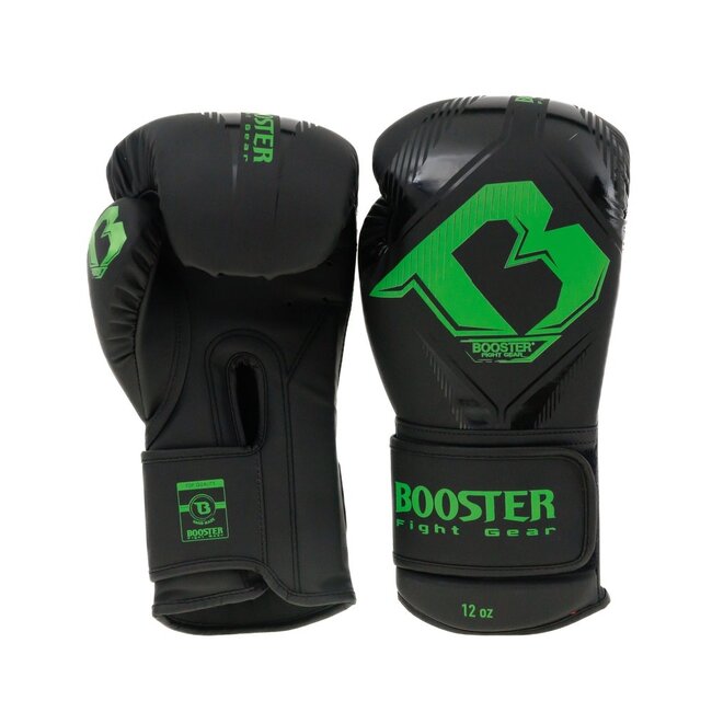 Booster Fightgear Booster Bangkok Fightset – Black/Green – Kunstleer – Bokshandschoenen & Scheenbeschermers