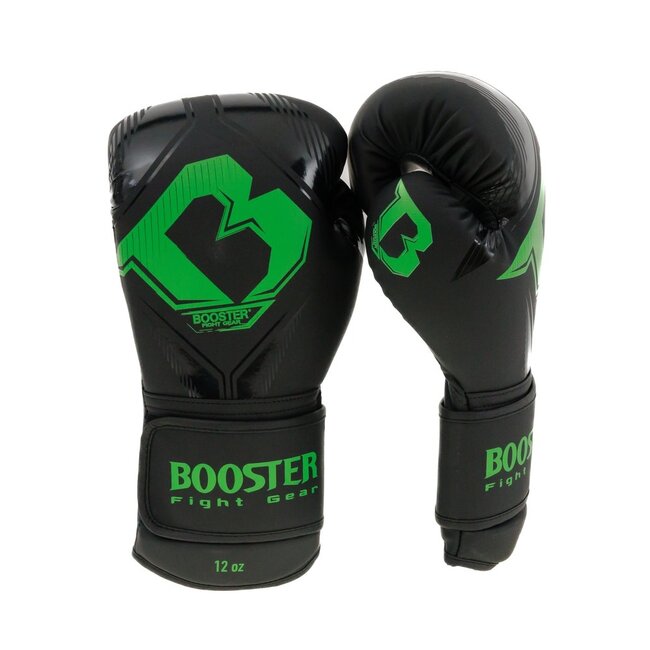 Booster Fightgear Booster Bangkok Fightset – Black/Green – Kunstleer – Bokshandschoenen & Scheenbeschermers