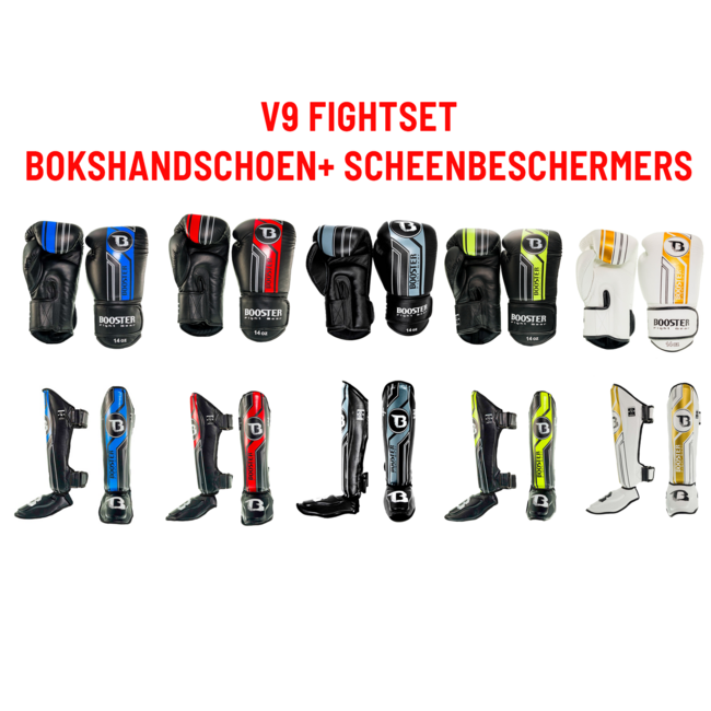 BOOSTER - FIGHTSET V9- BOKSHANDSCHOENEN + SCHEENBESCHERMERS