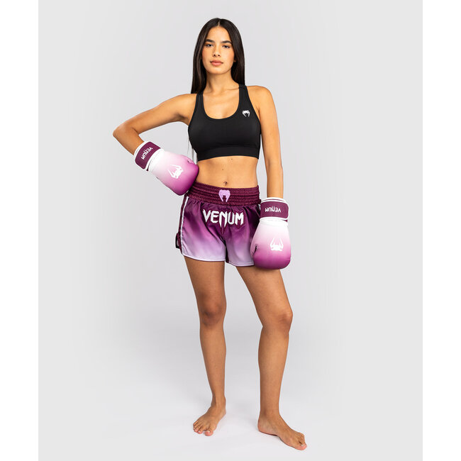 Venum Iris Muay Thai Shorts - Plum/white