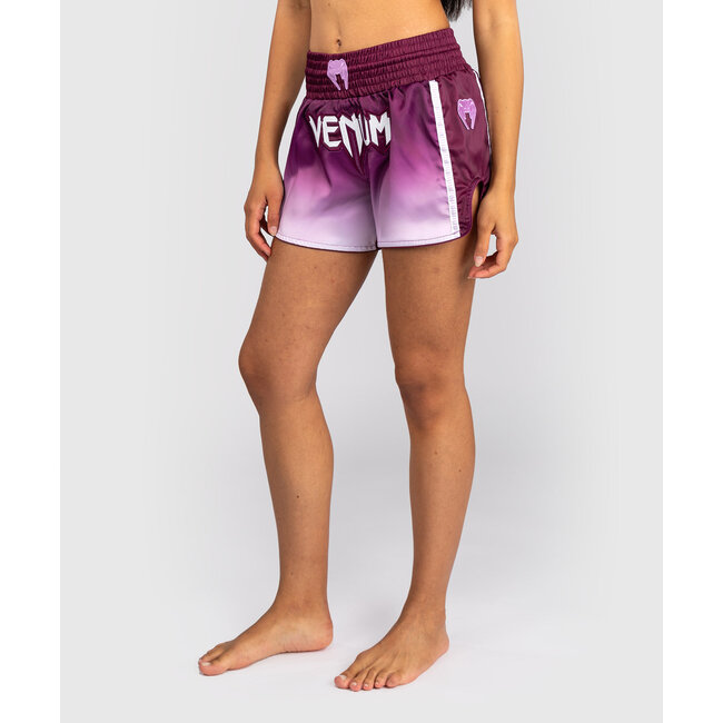 Venum Iris Muay Thai Shorts - Plum/white