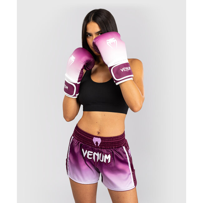 Venum Iris Muay Thai Shorts - Plum/white