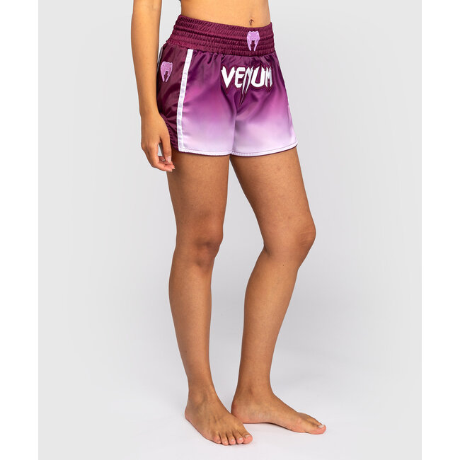Venum Iris Muay Thai Shorts - Plum/white