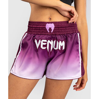 Venum Iris Muay Thai Shorts - Plum/white