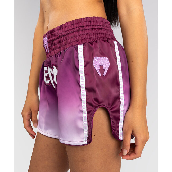Venum Iris Muay Thai Shorts - Plum/white