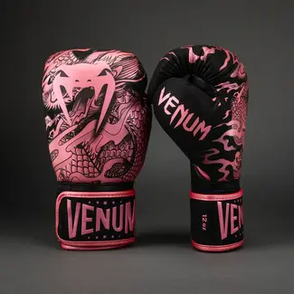 Venum Dragon's Flight Bokshandschoen Black/Metallic Pink