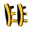 FAIRTEX KPLC2 Curved Muay Thai Kickpads – Zwart/Geel (Paar)