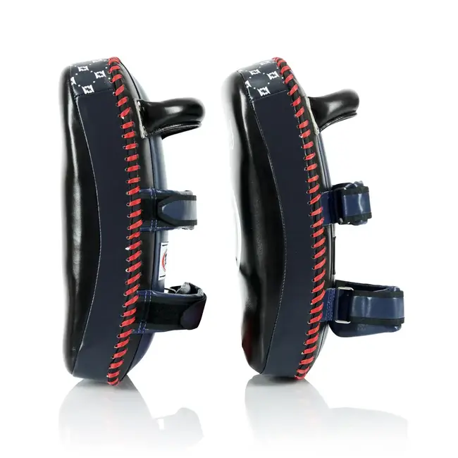 FAIRTEX KPLC2 Curved Muay Thai Kickpads – Zwart/Blauw (Paar)