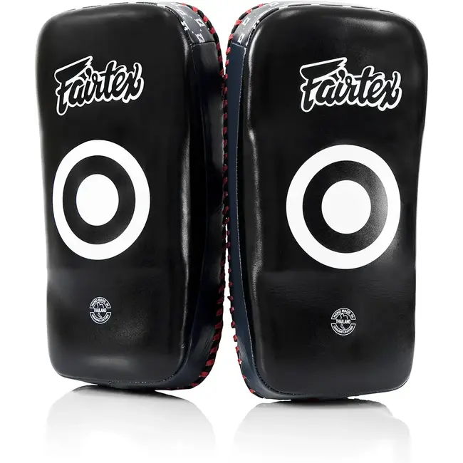 FAIRTEX KPLC2 Curved Muay Thai Kickpads – Zwart/Blauw (Paar)