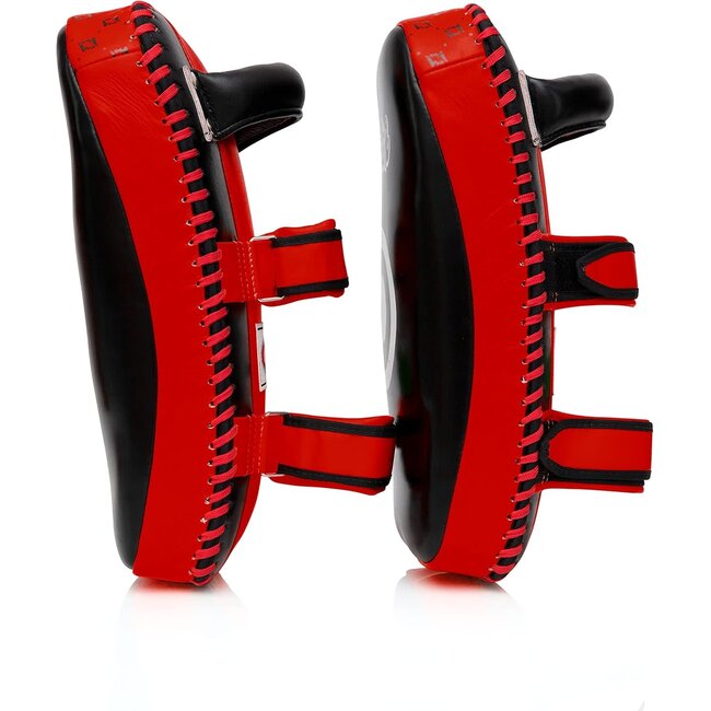 FAIRTEX Fairtex KPLC2 Curved Muay Thai Kick Pads - BLACK RED