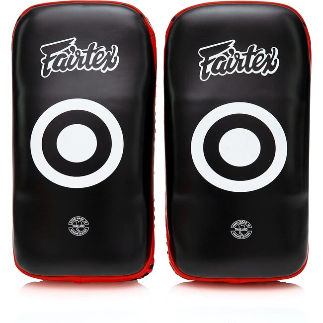 FAIRTEX Fairtex KPLC2 Curved Muay Thai Kick Pads - BLACK RED
