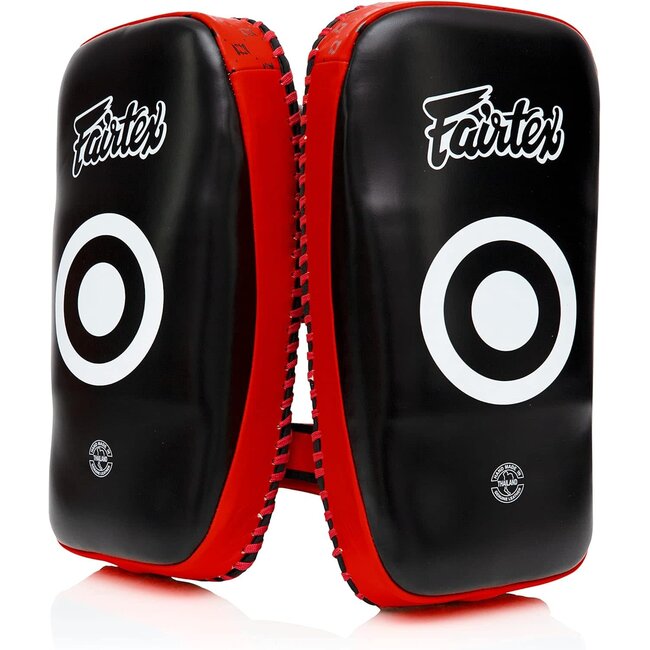FAIRTEX Fairtex KPLC2 Curved Muay Thai Kick Pads - BLACK RED