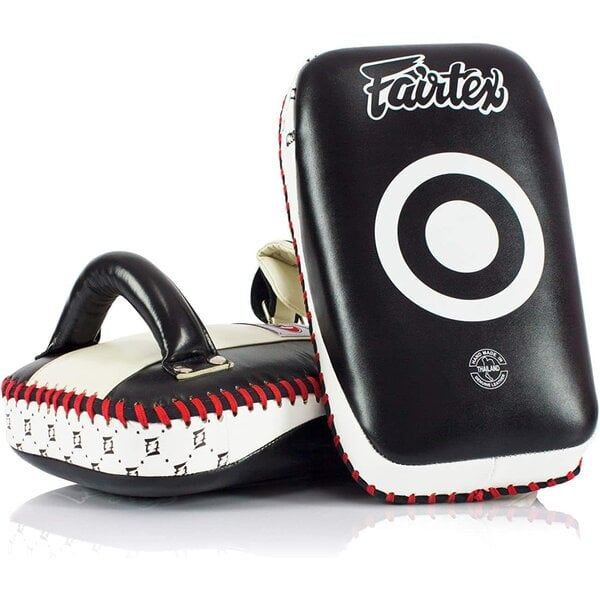 Fairtex KPLC1 Curved Muay Thaï Kickpads – noir/blanc