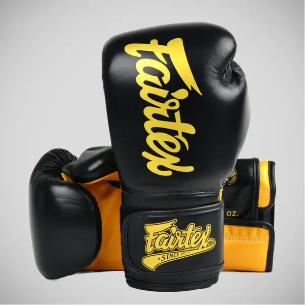 Fairtex BGV18 Super Sparring gants de boxe – noir/or