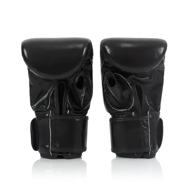FAIRTEX Fairtex TG03 Super Sparring Bag Gloves – Open Thumb – Leer – Zakhandschoenen - Zwart