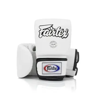 FAIRTEX Fairtex TG03 Super Sparring Bag Gloves – Open Thumb – Leer – Zakhandschoenen - Wit