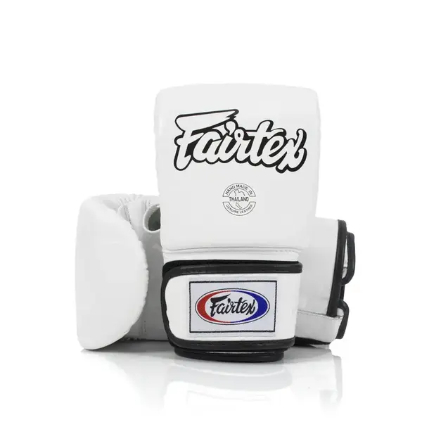 Fairtex TG03 en cuir gants de sac – blanc
