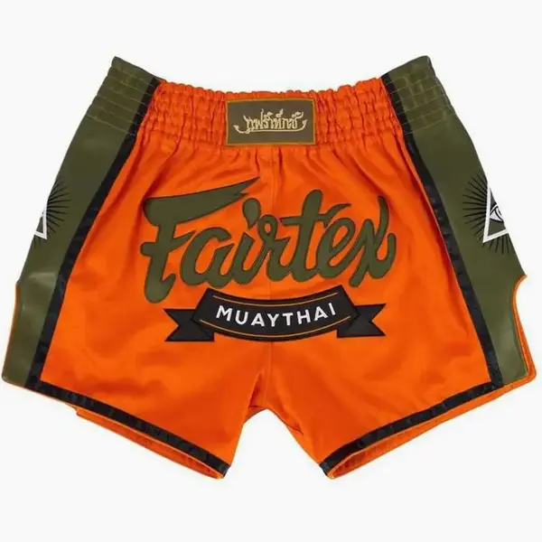 Fairtex BS1705 short de Muay Thaï – orange/vert