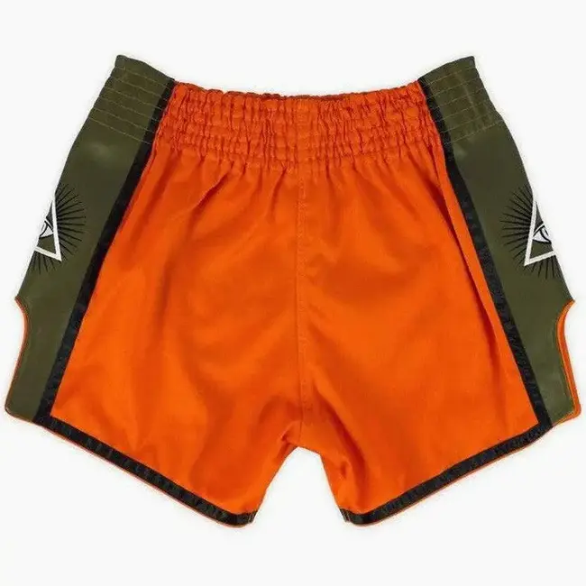 FAIRTEX BS1705 Muay Thai Shorts – Oranje/Groen Satijn