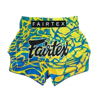 FAIRTEX Fairtex BS1927 Muay Thai Shorts – Magma Green – Blauw/Geel/Groen