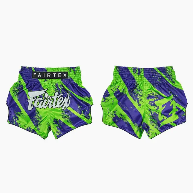 FAIRTEX BS1928 Street King Muay Thai Shorts – Groen Satijn