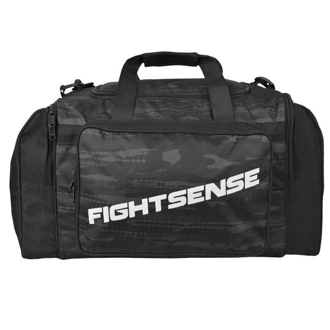 Fightsense ECLIPSCamo V2 Duffelbag / Sporttas – Zwart – 43 x 27 x 27 cm – Sporttas voor vechtsport en training