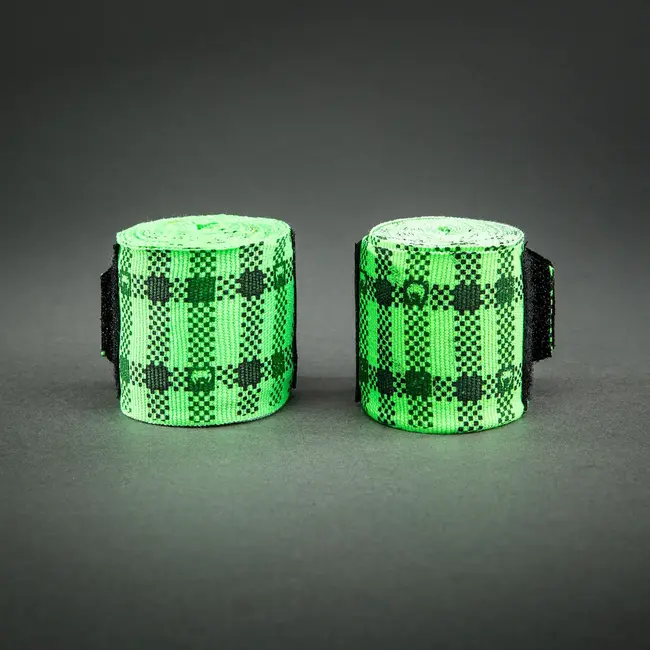 Venum Tartan Handwraps - Neon Green - 4 meter